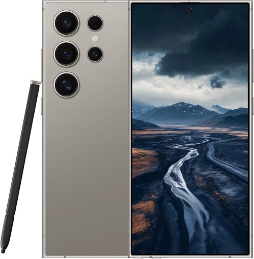 C24 Ultra Unlocked Cell Phones Smartphone Android 13 Phones 8+256GB/6.8″ HD Screen/Dual SIM/108MP+48MP Camera/6800 mAh/Built-in Pen (Titanium Grey)